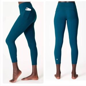 Sweaty Betty Teal The Power Legging 7/8 Length